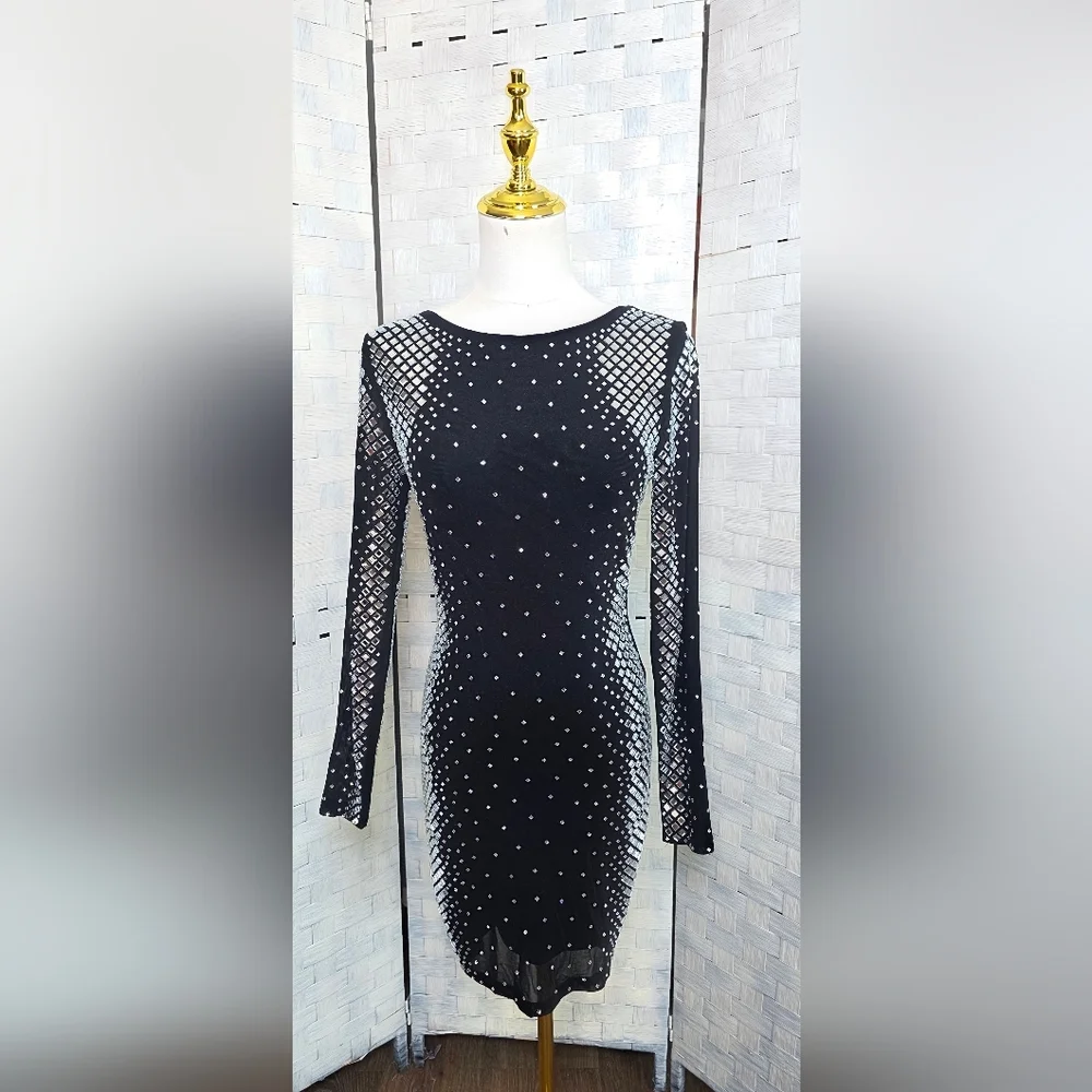 Symphony Black Mini Dress - Picture 5 of 11